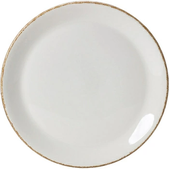 Тарелка  мелкая «Браун дэппл»; фарфор; D=20см; белый,коричнев.