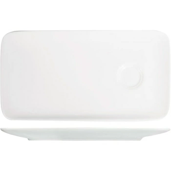 Блюдце прямоугольное; фарфор; L=28,B=14.5см