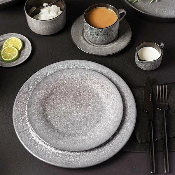 Тарелка «Млечный путь»; фарфор; D=20см; черный