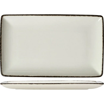 Блюдо прямоуг. «Чакоул дэпл»; фарфор; L=27,B=16.8см; белый