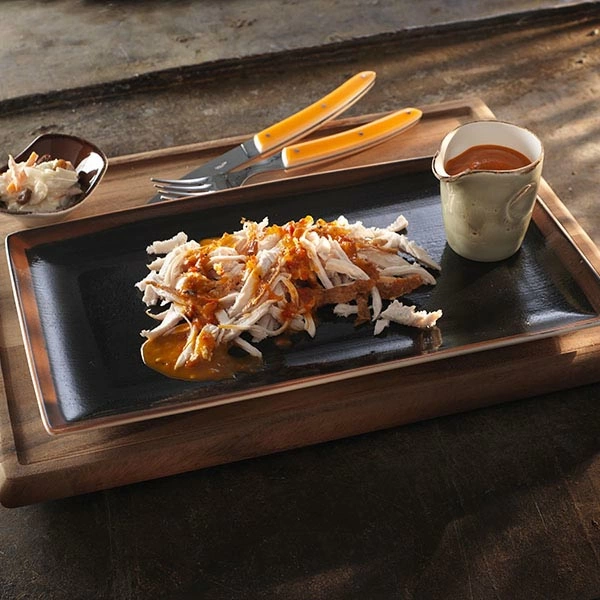 Соусник-салатник «Кото»; фарфор; 45мл; H=3,L=10,B=6см; черный,коричнев.