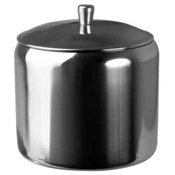 Сахарница с крышкой «Проотель»; сталь нерж.; 250мл; H=8см; металлич.