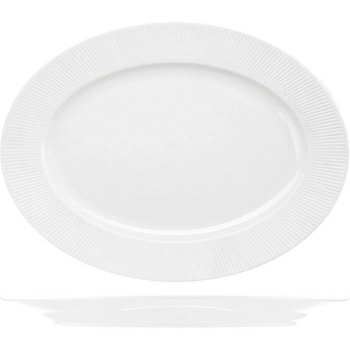 Блюдо овальное «Жансан»; фарфор; H=1.8,L=29,B=22см; белый
