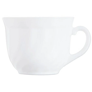 Чашка чайная «Трианон»; стекло; 280мл; D=9,H=7.5,L=11см; белый