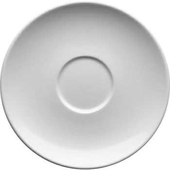 Блюдце «Лив»; фарфор; D=15,H=1.7см; белый