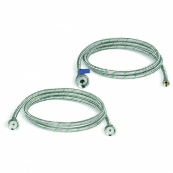 Комплект шлангов:  Вход.с запорным краном G1 - G3/8 + Вых.G3/4 - G3/4, DN8, 2 метра, пластик