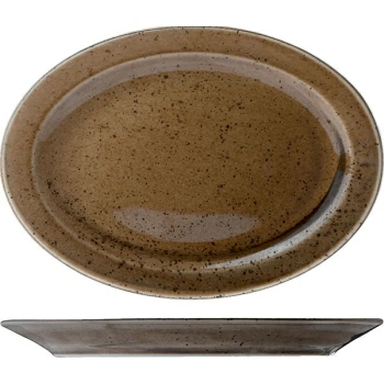 Блюдо овал. «Кантри Стайл»; фарфор; H=1.5,L=24,B=16.9см; зелен.