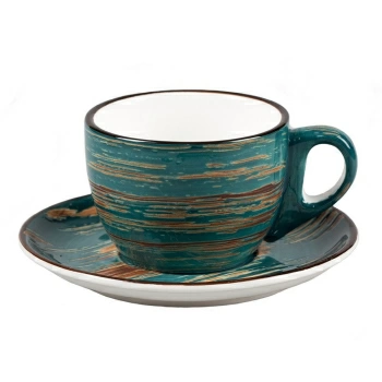 Чайная пара P.L. Proff Cuisine Texture Dark Green Lines 200 мл