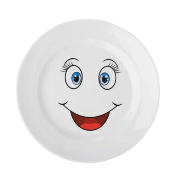 Тарелка Улыбайся Д=170 мм фарфор