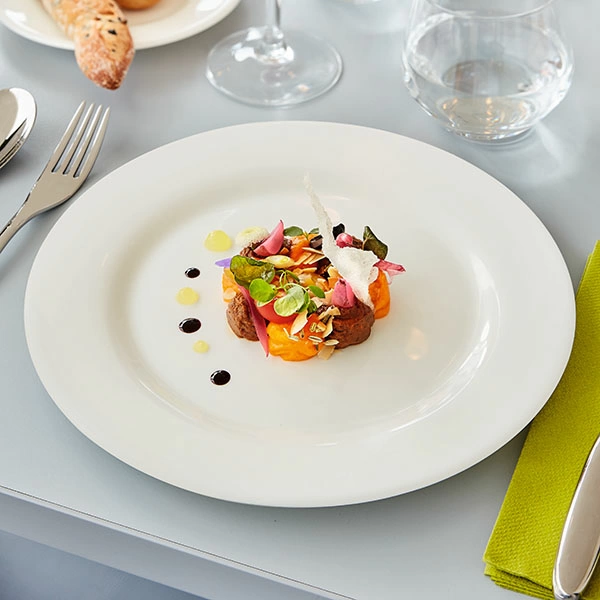 Тарелка мелкая «Зеникс»; зеникс; D=25.5,H=2см; белый