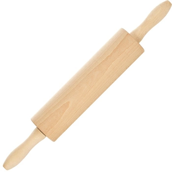 Фото Скалка; бук; D=6.5,L=47/26см; нат. бук Скалка; бук; D=6.5,L=47/26см; нат. бук