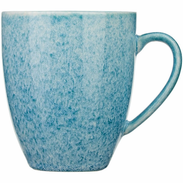 Кружка «Нептун»; фарфор; 360мл; D=9,H=10.5,L=12см; бирюз.,белый