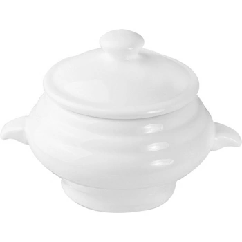 Бульон.чашка с крыш. «Кунстверк»; фарфор; 245мл; D=8,H=10,L=14см; белый