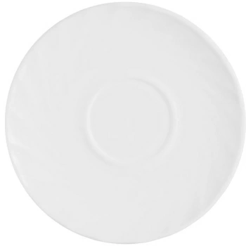 Блюдце «Трианон»; стекло; D=14,H=1.4см; белый