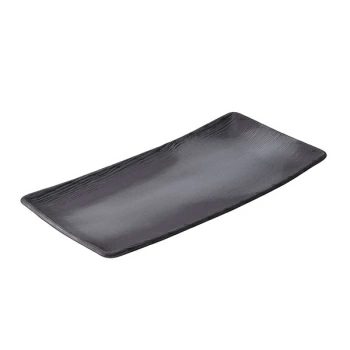 Блюдо прямоуг. «Арборесценс» цвет-лакрица; фарфор; L=30,B=12см