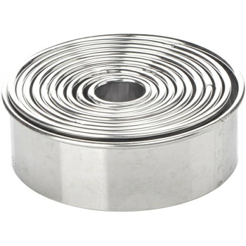 Набор кондит. форм «Кольца» Dmax=95/Dmin=20 [11шт]; сталь нерж.; H=30мм; металлич.