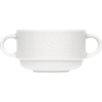 Бульон.чашка «Карат»; фарфор; 270мл; D=9,H=6,L=14см; белый