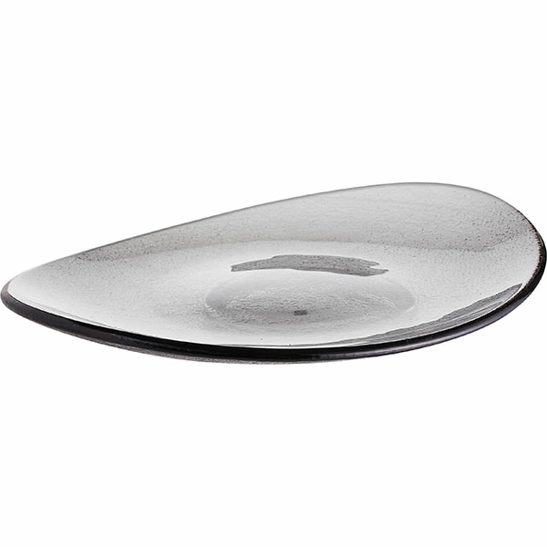 Блюдо овал. «Элла»; стекло; L=30,B=23см; серый