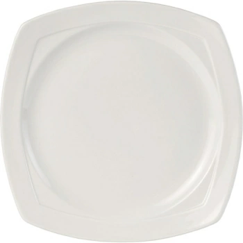 Тарелка квадратная «Симплисити Вайт»; фарфор; L=28,B=28см; белый