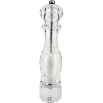 Мельница для соли; акрил; D=5.5,H=30см; прозр.,металлич.