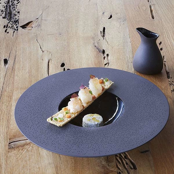 Молочник «Ликид»; фарфор; 125мл; H=10,L=7,B=6см; черный