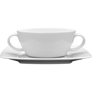 Бульон.чашка «Виктория»; фарфор; 300мл; белый