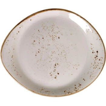 Тарелка мелкая «Крафт»; фарфор; D=25.5,H=2,L=25.5,B=20.5см; белый