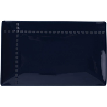 Блюдо прямоугольное «Вьюпоинт»; фарфор; H=3,L=28,B=17см; синий