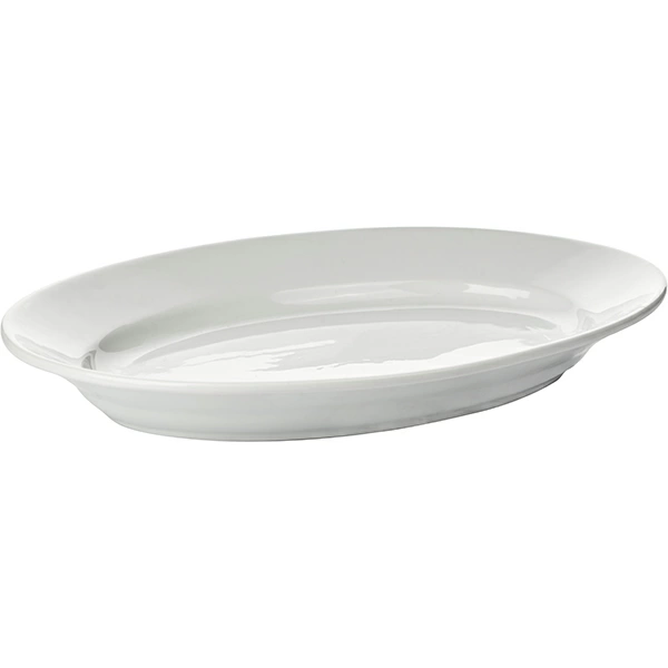 Блюдо овальное «Алберго»; фарфор; H=6,L=42,B=29см; белый