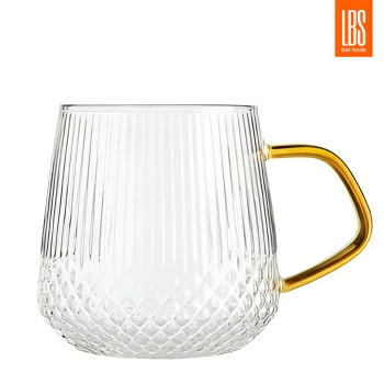 Кружка стеклянная рельефная LBS 400 мл