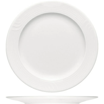 Тарелка мелкая «Карат»; фарфор; D=25.5,H=2см; белый