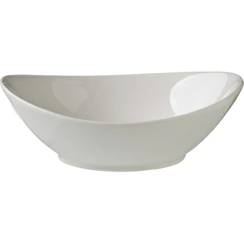 Салатник овал. «Мини Пати»; фарфор; H=4,L=11,B=10см; белый