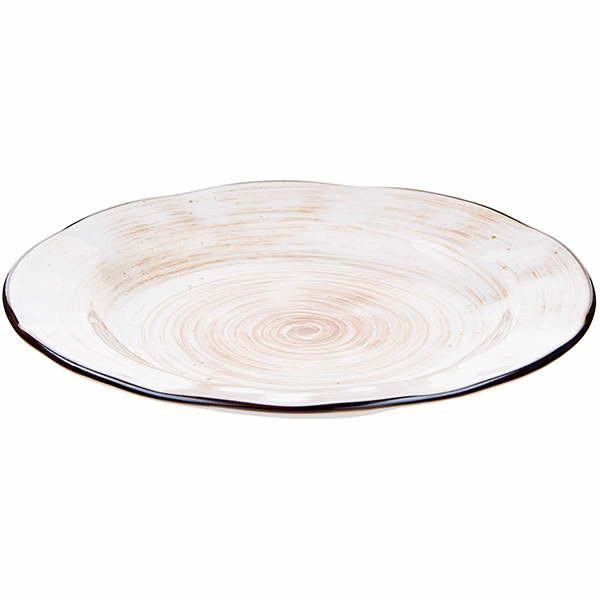 Тарелка  мелкая «Пастораль»; фарфор; D=22.8,H=2см; оранжев.