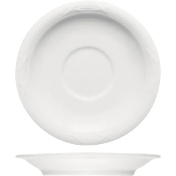 Блюдце «Штутгарт»; фарфор; D=9,H=1.6см; белый