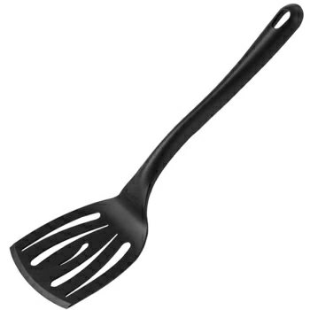 Лопатка кухонная перфор.; нейлон; L=35/11,B=9см; черный