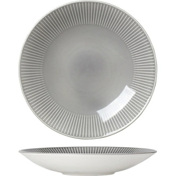 Тарелка для пасты; фарфор; D=28см; серый