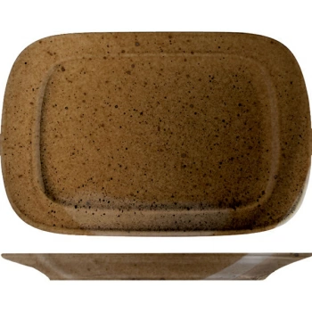 Тарелка прямоуг. «Кантри Стайл»; фарфор; H=1,L=24,B=15.2см; зелен.