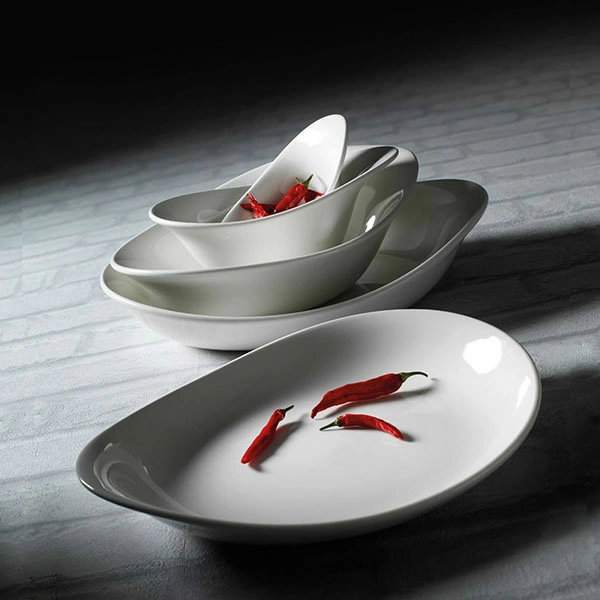 Салатник «ФриСтайл»; фарфор; 400мл; D=18,H=8,L=15см; белый