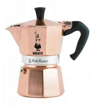 Гейзерная кофеварка Bialetti Moka Express розовое золото 6 порций