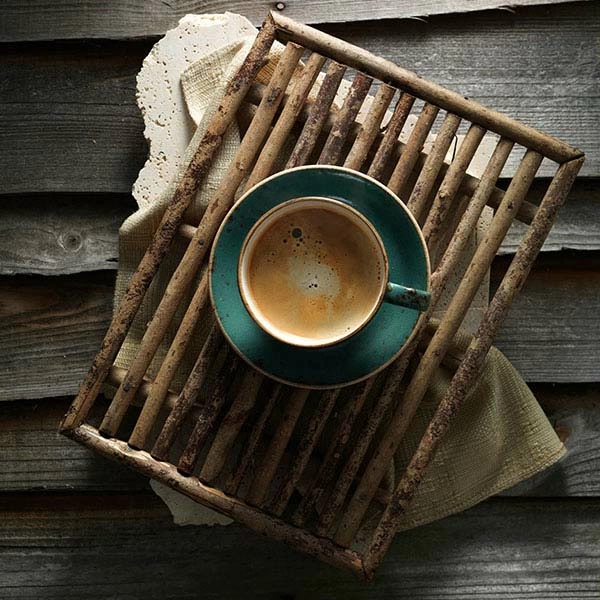 Блюдце «Крафт»; фарфор; D=11,H=1.3см; синий