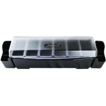 Контейнер для фруктов 6 отделений с отд-ми для труб.; пластик; H=17.5,L=57.5,B=14.5см; черный,матовый