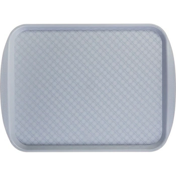 Поднос прямоуг.; пластик; H=1.5,L=42,B=30см; серый