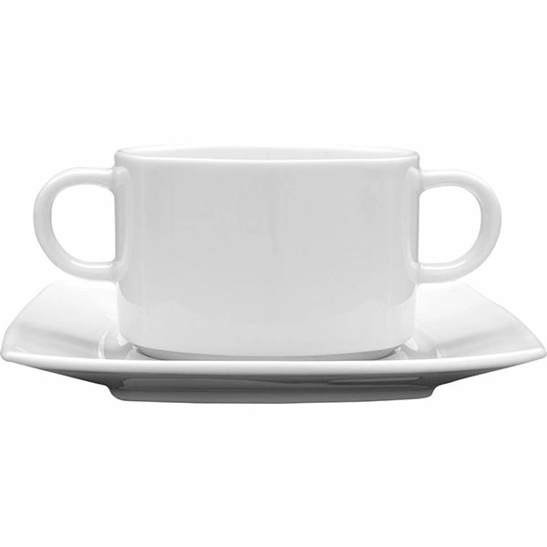 Бульонная чашка «Виктория-отель»; фарфор; 320мл; D=10.4,H=5.7,L=15.7см; белый