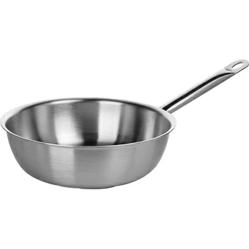 Сотейник; сталь нерж.; 5.5л; D=28,H=9,L=50см; металлич.