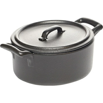 Форма для запекания с крышкой «Бель Кузин»; керамика; 450мл; H=8,L=13.5,B=12.2см; черный