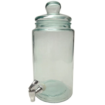 Банка-емкость с краном; стекло; 6л; H=40см; прозр.