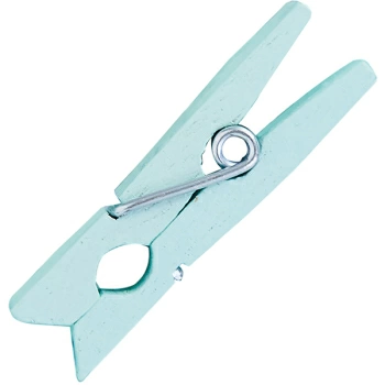 Прищепки-мини д/бокала [500шт]; дерево; L=35,B=9мм; голуб.