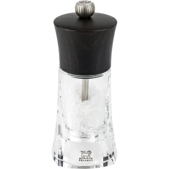 Мельница для соли метал.мех.; акрил,дерево; D=6,H=14см; прозр.,шоколад.