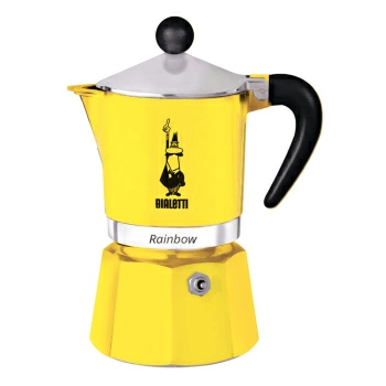 Гейзерная кофеварка Bialetti Rainbow желтый 6 порций