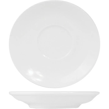 Блюдце «Кунстверк»; фарфор; D=14,H=2.2см; белый